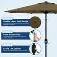 thumbnail image 2 of 9Ft Outdoor Patio Umbrella with 8 Sturdy Umbrella Ribs,Table Umbrella with Crank Lift & Push Button Tilt for Pool,Deck,Yard, 2 of 7