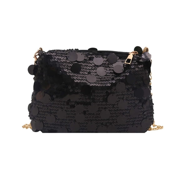 Glitter Sequins Crossbody Bag for Women - Small Cute Shoulder Phone Purse with Chain Strap, Sparkly Evening Party Clutch