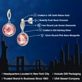 thumbnail image 2 of Gem Stone King 13.40 Cttw Peach Nano Morganite Earrings for Women | 925 Sterling Silver | Gemstone March Birthstone | Round 12MM | Fine Jewelry Gifts for Women Mom Wife Her, 2 of 6