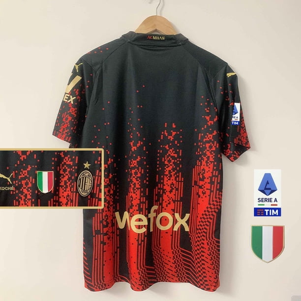 AC Milan 4th jersey kit 2022/23 Versión De Aficionados Camiseta De Fútbol S-4XL : Puede Agregar Su Nombre Y Número Gao Jiahui unisex