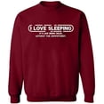 thumbnail image 2 of Unisex Crewneck Sweatshirt,I Love Sleeping, Basic Casual Sweatshirts for Men's and Women Fleece Sweatshirt Long Sleeve - Cardinal Red Small, 2 of 2