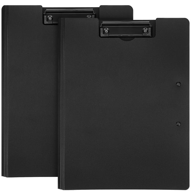 2 Pcs Planches à Clip Pliables Padfolio de Presse-Papiers avec Presse-Papiers Bureau Rangement de Presse-Papiers Salle de Classe Organisateur de Documents A4