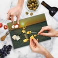 thumbnail image 5 of Birds Cutting Board, Silhouettes of Canadian Geese Flying over a Lake at Sunrise Romantic Scenery, Decorative Tempered Glass Cutting and Serving Board, Small Size, Orange and Grey, by Ambesonne, 5 of 5