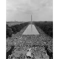 thumbnail image 2 of U.S. Archives 12x14 White Modern Wood Framed Museum Art Print Titled - Civil Rights March on Washington-D.C. Aerial view of the crowd assembling, 2 of 4