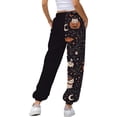 thumbnail image 4 of XINPING Halloween Sweatpants Women 2026 Loose Fit High Waisted Baggy Joggers Pants Casual Fall Novelty Lounge Bottoms Pockets Cute Y2K Joggers with Pockets Party Daily Wear, 4 of 7