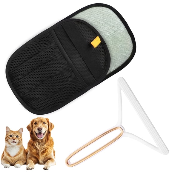 WETRBWEH Pet Hair Remover Glove for Cats and Dogs,2 Pcs Reusable Magic Brush Pet Hair Remover for Carpets, Sofa, Carpet,Clothing