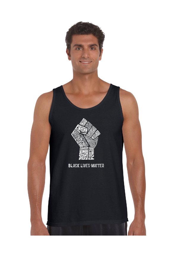 Men's Word Art Tank Top - Black Lives Matter