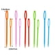 thumbnail image 2 of Agujas de coser plásticas 100pcs Agujas grandes coloridas para tejer Agujas para niños adultos (color mezclado de 9 cm), 2 of 7
