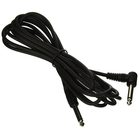 Cable Molded Ends - Cable Corp SC10BULK 10' Molded End Right Angle to Straight Instrument Cable, Black