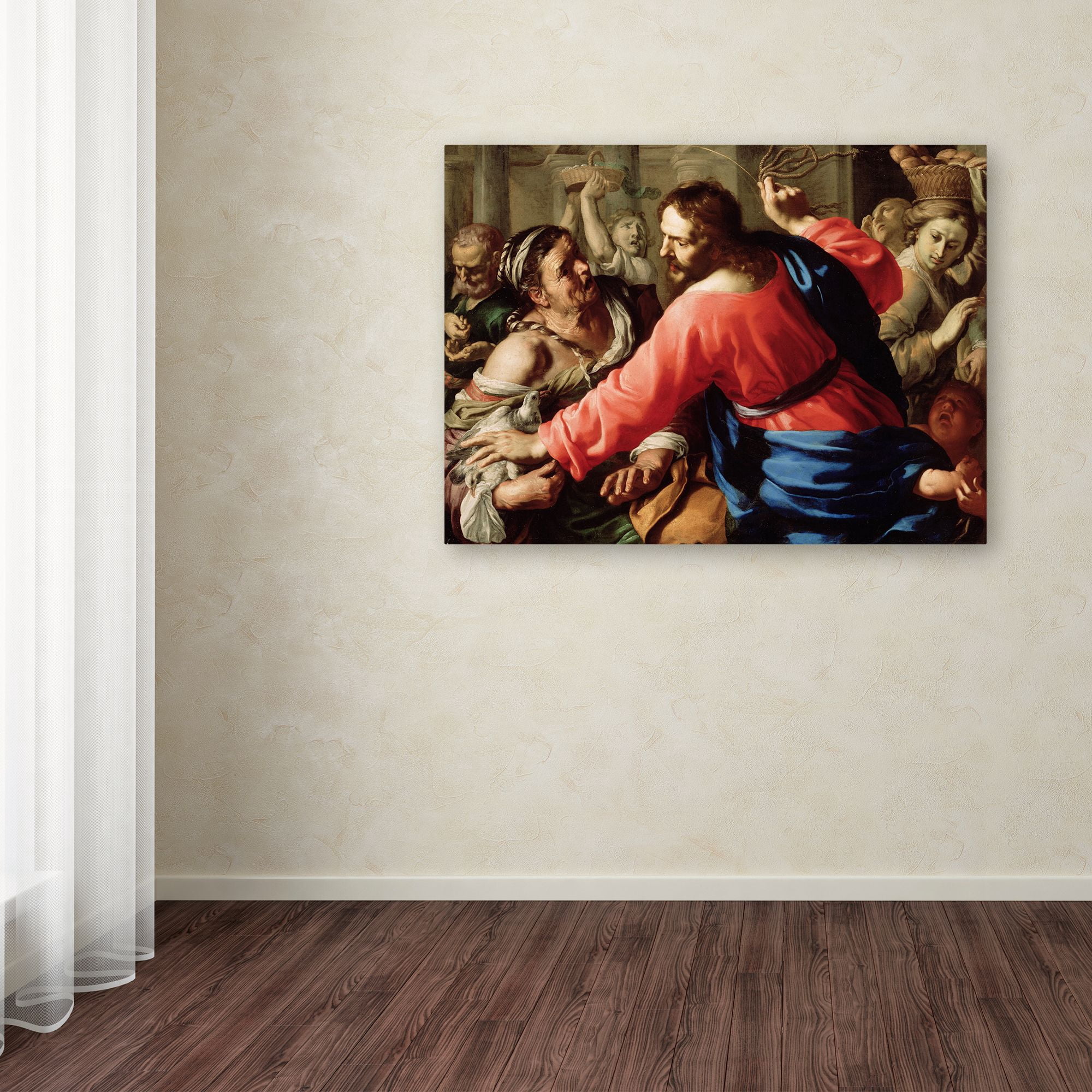 Trademark Fine Art 'Christ Cleansing The Temple' Canvas Art by Bernardino Mei