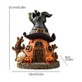 thumbnail image 3 of Halloween Decorations,Halloween Village Houses, Resin Spooky Town Happy Haunted House for Home and Party Table Desk Mantel (15.7cm/6.18 in), 3 of 8