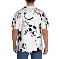 thumbnail image 5 of Naloa Cute Cow and Milk Stains Men's Loose Fit Cuban Collar Short-Sleeve Shirt with Button-down and Chest Pocket for Everyday Wear Outings - Medium, 5 of 7