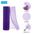 thumbnail image 3 of 3pcs Decorative Mesh, 10 Inch x 10 Yard Decorative Mesh Ribbon Roll Foil Metallic for Christmas Tree,Purple, 3 of 6