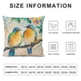 thumbnail image 5 of Leisuo Love Birds Throw Pillow Cover Decorative Print Flower Accent Pillow Case Rectangle Cushion Pillowcase Couch Bed Bedroom Car Couch Blue Green Yellow White, 5 of 5