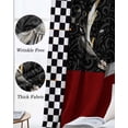 thumbnail image 3 of Red Black Chef Blackout Curtains for Bedroom Living Room Darkening Curtains 63 Inches Long Cartoon Cute Watercolor Cooking Checkered Window Curtain 2 Panels Set Window Treatment Drapes 52"x63", 3 of 9