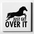 thumbnail image 1 of Just Get Over It - Horse Jump - 10" x 10" - Decorative Canvas Wall Art - White Edge - 5/8" Gallery Wrapped, 1 of 2