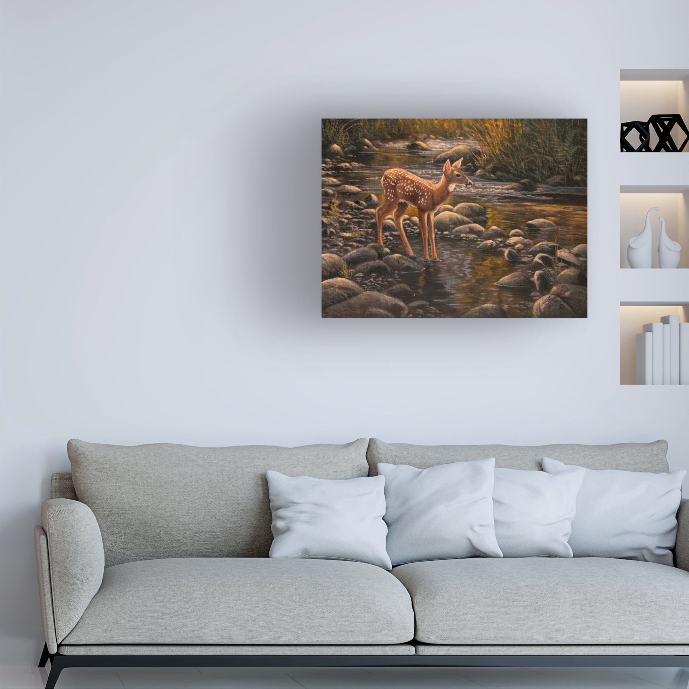 Wilhelm Goebel 'Waters Edge Fawn' Canvas Art