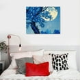 thumbnail image 5 of PRATYUS  Retro Japanese Blue Cherry Blossom Poster Ohara Koson Cherry Trees In The Wall Art Minimalist Women Flower Art Print Aesthetic Decor For Bedroom Or Living Room  16x12in, 5 of 6