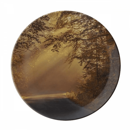 

Fall Forestry Science Nature Scenery Plate Decorative Porcelain Salver Tableware Dinner Dish