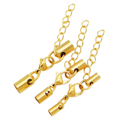 thumbnail image 4 of Paquete de 20 conectores de extremo de cordón de cuero con cadena de extensión de tapa de extremo de hebilla de langosta para fabricación de joyería DIY collar pulsera Zhivalor PTL186-1, 4 of 4