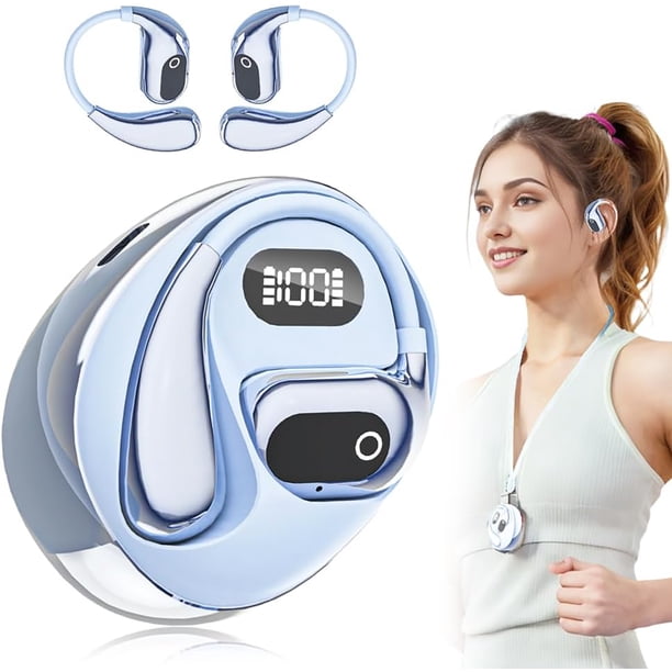 Audífonos Traductor AI, Traductor Instantáneo 144 Idiomas - Auriculares Bluetooth Abiertos con Traducción en Tiempo Real, Voz a Texto, Modo Offline, para Viajes, Negocios iOS/Android