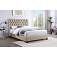 thumbnail image 2 of Chloe Upholstered Queen Panel Bed Oatmeal, 2 of 7