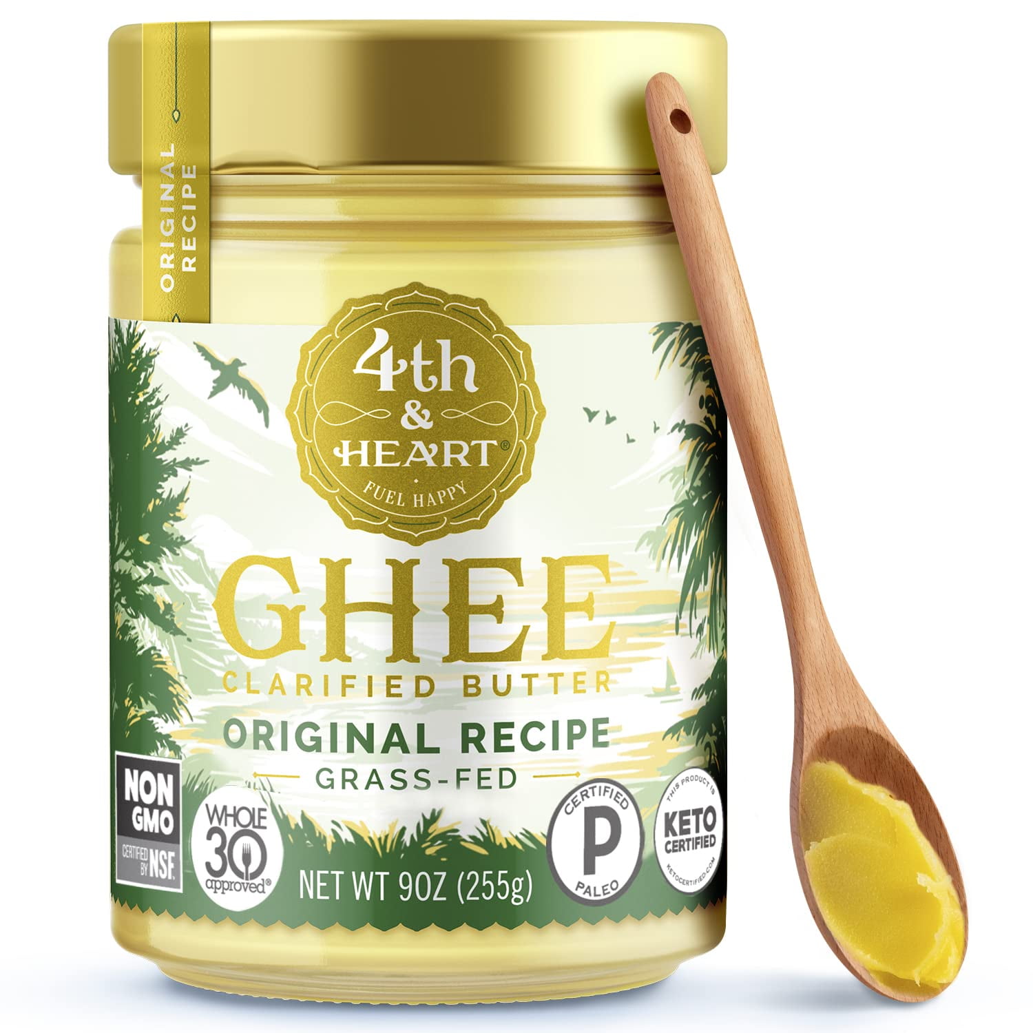Pack of 6, 4th & Heart Original Ghee Clarified Butter, 9 oz