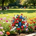 thumbnail image 5 of Artificial Flowers for Outdoors,No Fade Plastic Flowers for Garden Porch,Red White Blue Faux Plants for 4th of July Memorial Day Independence Day Patriotic Decor, 5 of 7