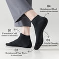 thumbnail image 2 of LBJR Mens Ankle Socks Breathable Casual Comfort Thin Low Cut Socks for Men,10 Pairs, 2 of 4
