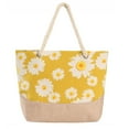 thumbnail image 1 of Daisy Flowers Canvas Handbag Tote Beach Shopping Bag Durable Rope Handle Yellow, 1 of 1