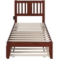 thumbnail image 3 of Pemberly Row Twin Spindle Bed and Trundle with USB Charger in Walnut, 3 of 6