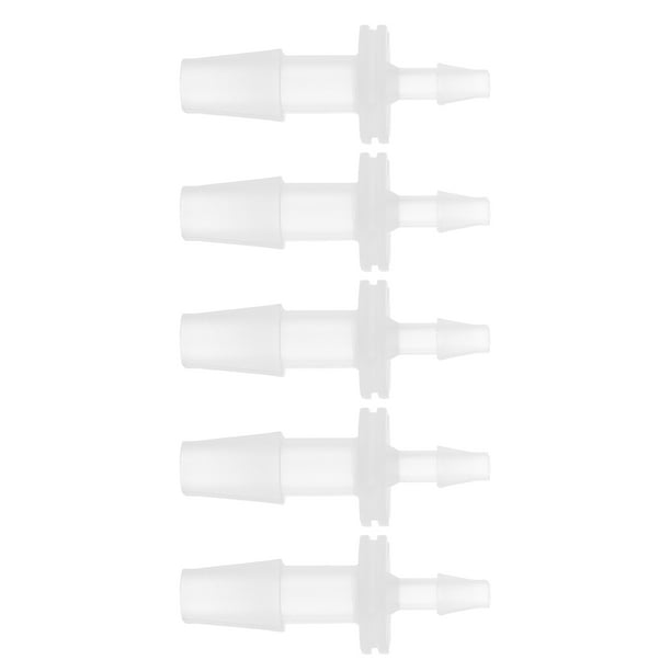 Conectores de manguera de barbado de plástico Unique Bargains de 1/8" a 1/4" para acuarios, plástico transparente, 5 piezas