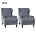 thumbnail image 4 of Ruiboury Lot de 2/lot Housse de Chaise Anti-Rides Confortable Gris Foncé, 4 of 6