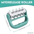 thumbnail image 4 of Cozlow MyoRelease Lymphatic Drainage Massager , Cellulite Massage Roller, Handheld Fascia Release Scar Tissue Massage Tool for Shoulder, Neck, Thigh, Leg & Back, Green, 4 of 6