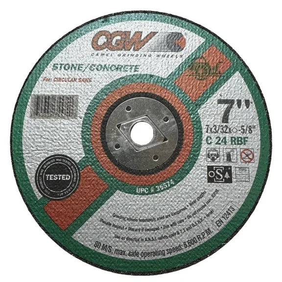 Cgw 7" X 3/32" X 5/8" Cut-Off Blade For Circular Saws Aluminum Oxide