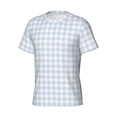 thumbnail image 3 of Rocae Blue Checkboard for Men's Moisture-Wicking Crew Tee - T-Shirt for Sports, Outdoor Activities, and Casual WearLarge, 3 of 9