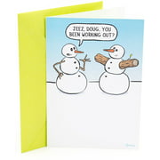 Shoebox Funny Christmas Card (Buff Snowman) (0349XXH4354)