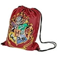 thumbnail image 2 of Harry Potter Hogwarts Crest Nylon Drawstring Tote, 2 of 4
