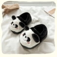thumbnail image 5 of XIMIN Toddler Boys Girls Cute Slippers Panda Fluffy Fuzzy Slippers Non-Skid Cartoon Shoes Animal Plush Indoor House Slip-on Shoes Winter Warm House Slipper, 5 of 7