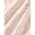 thumbnail image 6 of Pink Embossed Floral Midi Dress With Puff Sleeves Square Neck Fitted Waist, 6 of 8