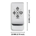 thumbnail image 2 of Stainless Steel Four Card Suits Classic Slim Money Clip Credit Card Holder, 2 of 2