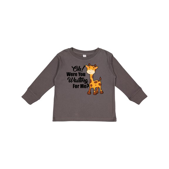 Inktastic Oh Were You Waiting For Me with Baby Giraffe Boys or Girls Long Sleeve Toddler T-Shirt