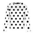 thumbnail image 5 of Bovxnpu Long Sleeve Shirts for Men Pullover Tee, Men's Long Sleeve Crew Neck Polka Print Trendy Casual Casual Comfy Tops, 5 of 5