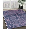 thumbnail image 3 of Ahgly Company Machine Washable Indoor Rectangle Industrial Modern Dark Slate Blue Purple Area Rugs, 7' x 9', 3 of 7