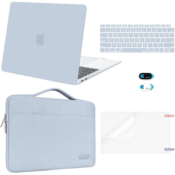 MOSISO Compatible with MacBook Air 13 inch Case M1 Chip 2021 2020 2019 2018 Release A2337 A2179 A1932 Retina Display, Plastic Hard Shell Case&Bag&Keyboard Skin&Webcam Cover&Screen Film