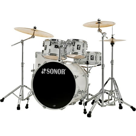 SONOR AQ1 Stage Drum Set With 22" Bass Drum and Hardware Piano White