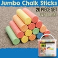 thumbnail image 2 of Scaup 5-Color Sidewalk Chalk Set - 20-Piece Multi-Colored Jumbo Chalk Sticks for Outdoor Use on Asphalt, Concrete, Pavement and Driveways, 2 of 4