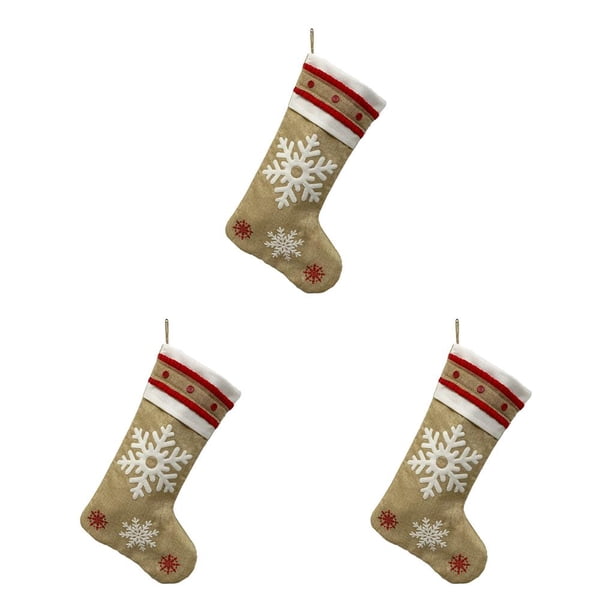 Matsuzay Calcetín de Navidad Lindo Lino Chimenea Ventana Regalos Bolsa Tarjeta Calcetín Oficina Café Fiesta Decoración Colgantes Niños Type7 NO7