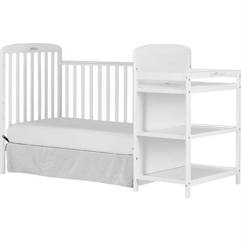 Dream On Me Anna 4-in-1 Full Size Crib and Changing Table, White - image 2 of 10