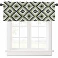 thumbnail image 2 of Boho Curtain Valances for Windows, Minimalist Aztec Farmhouse Style Sage Green Rod Pocket Valance Window Treatments Short Curtains for Kitchen Bathroom Living Room, 2 of 6